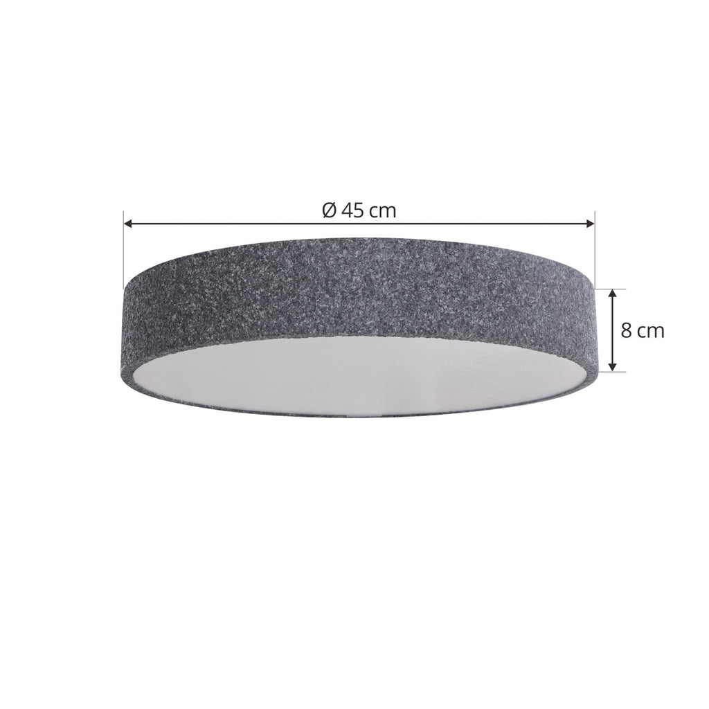 LED taklampe Elmor smart dimbar Ø45 cm grå RGB CCT 36W nærbilde