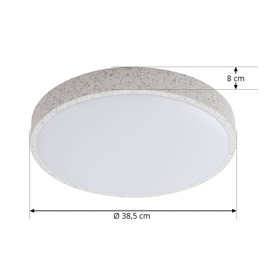 Nærbilde av fjernkontroll til LED taklampe Elmor smart RGB CCT grå
