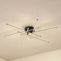 LED taklampe Elviano svart aluminium Ø80 cm forfra