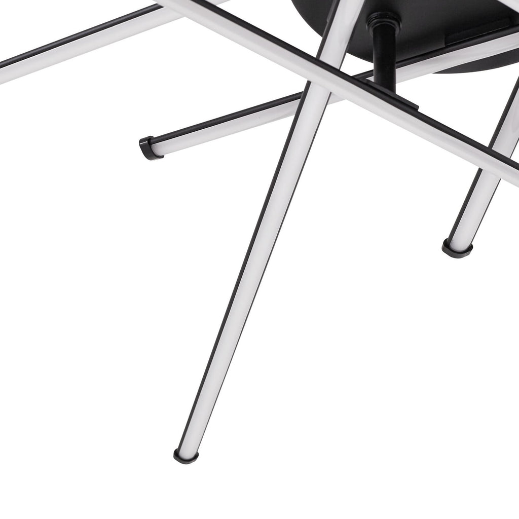 LED taklampe Elviano svart aluminium Ø80 cm lysdetalj