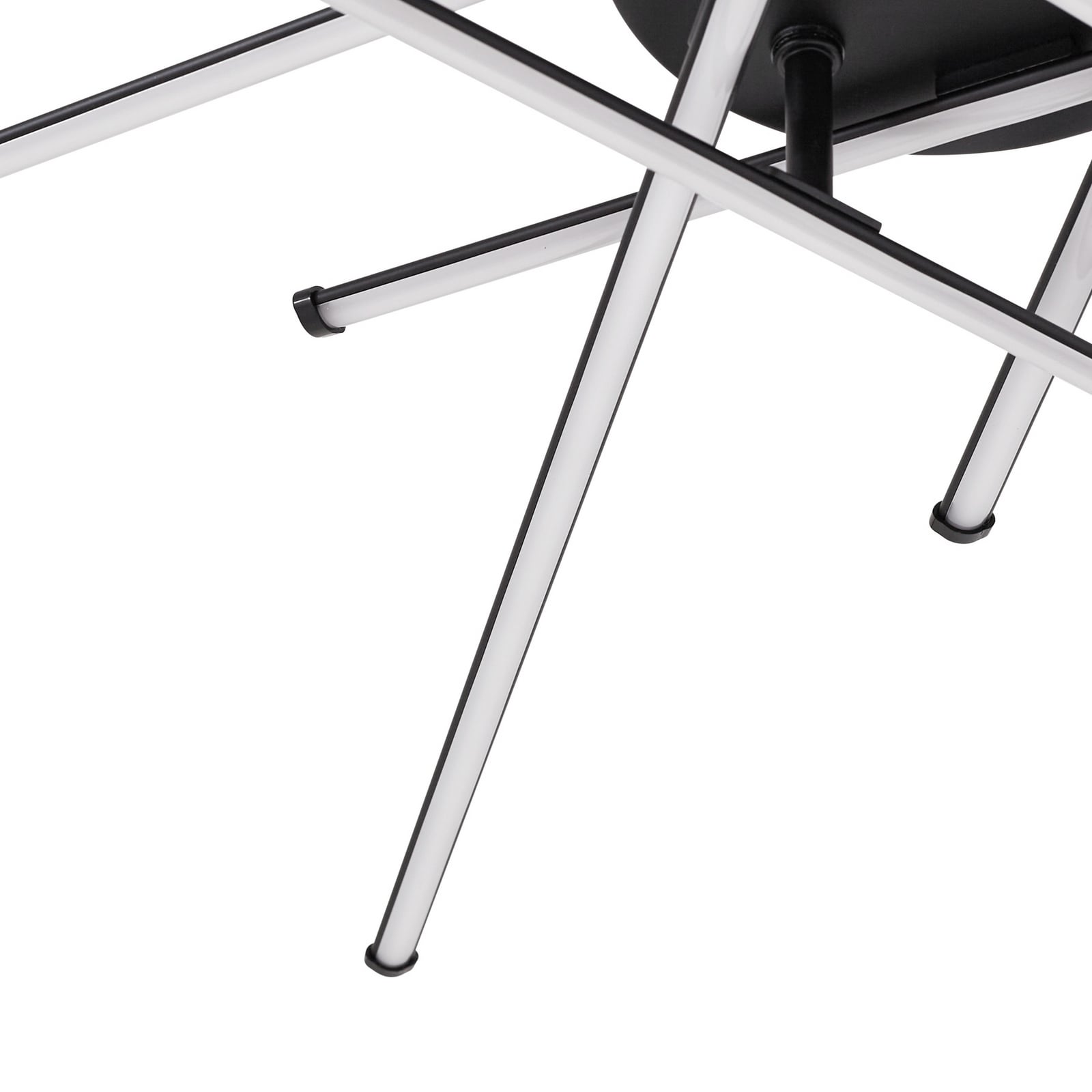 LED taklampe Elviano svart aluminium Ø80 cm lysdetalj