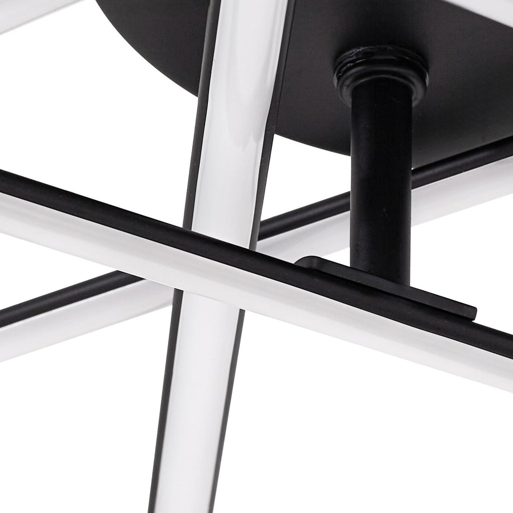 LED taklampe Elviano svart aluminium Ø80 cm sideprofil
