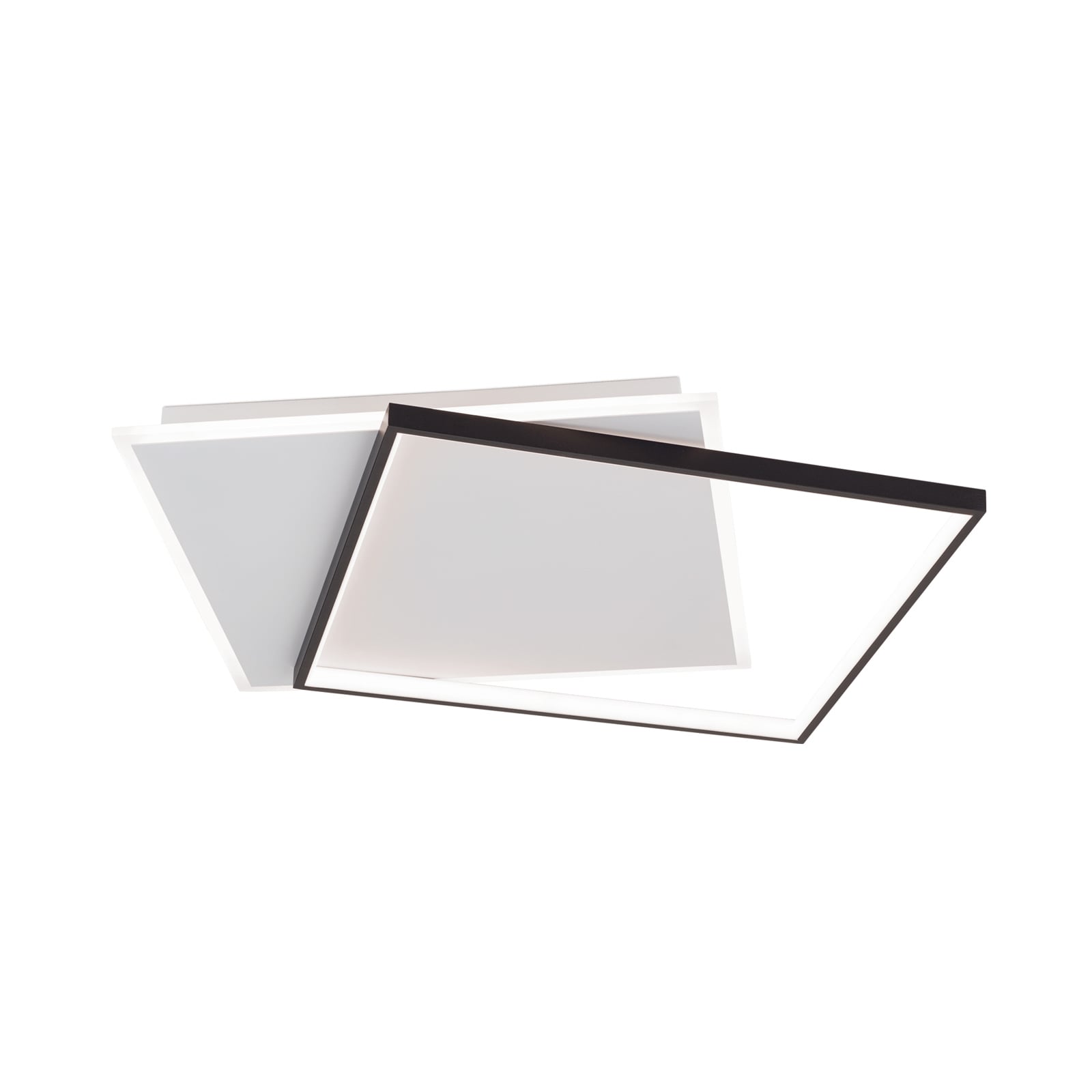 LED taklampe Emanuel dimbar svart hvit 60x50 cm montert