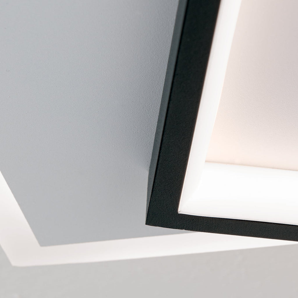LED taklampe Emanuel dimbar svart hvit 60x50 cm under
