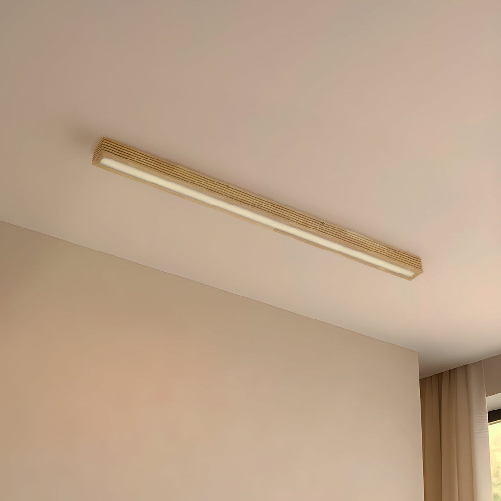 LED taklampe Emara eik dimbar 100 cm 18W varmhvit bakside