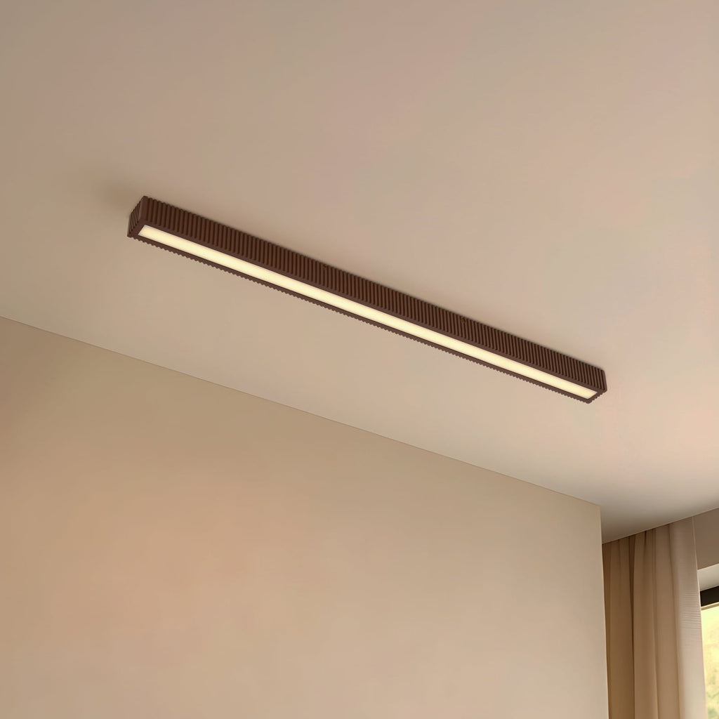 LED taklampe Emara eik mørk dimbar 100 cm 18W bakside