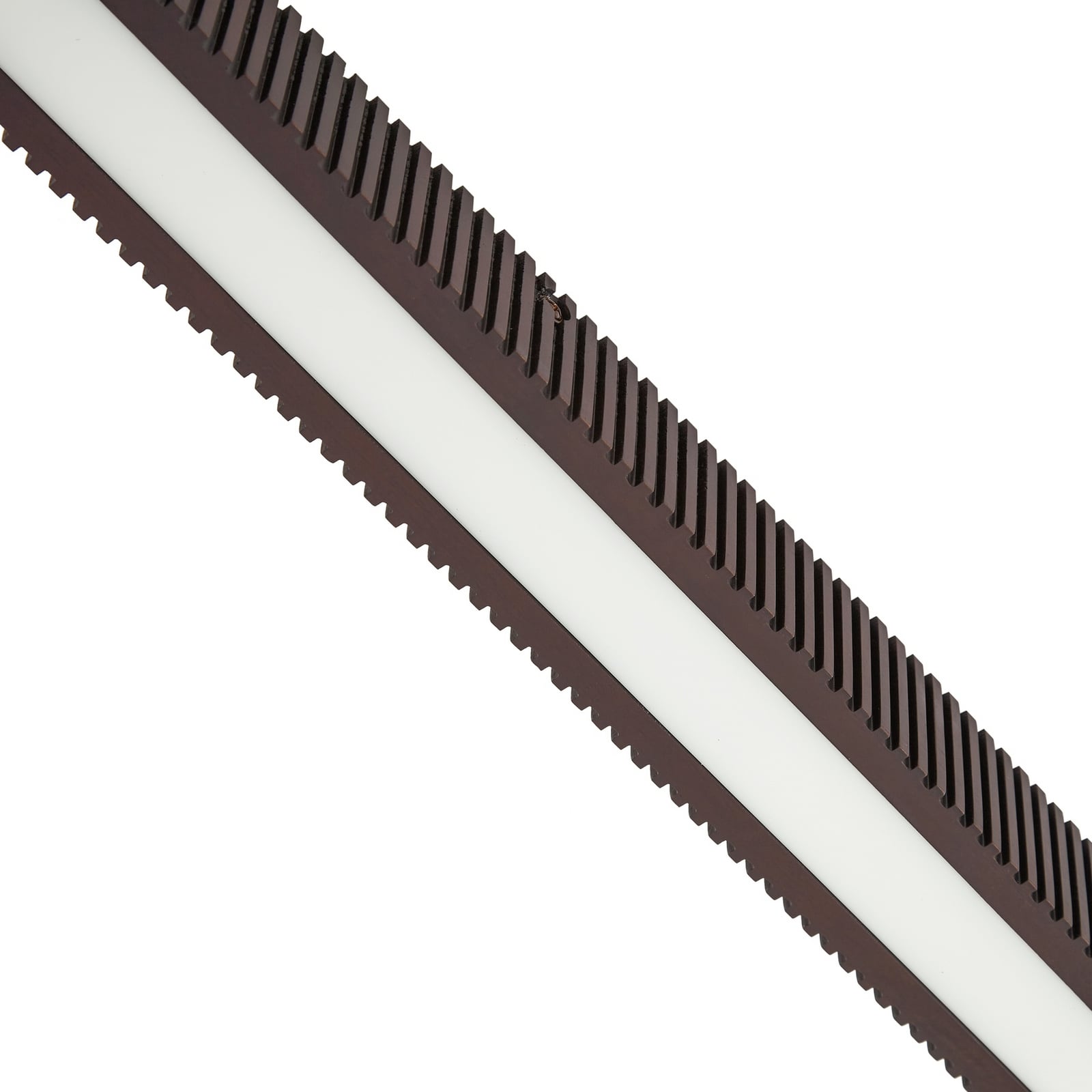 LED taklampe Emara eik mørk dimbar 100 cm 18W i bruk med dimmer