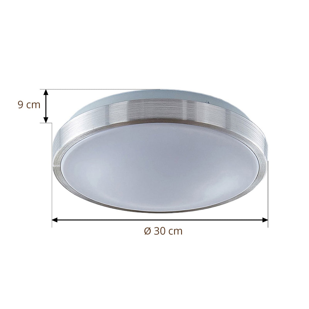 Detalj av LED taklampe Emelie aluminium