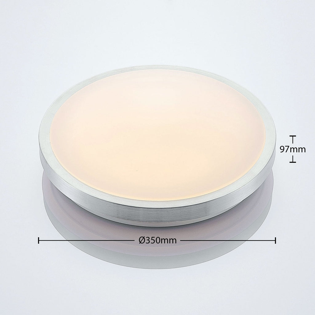 LED taklampe Emelie aluminium Ø35 cm detalj aluminiumramme