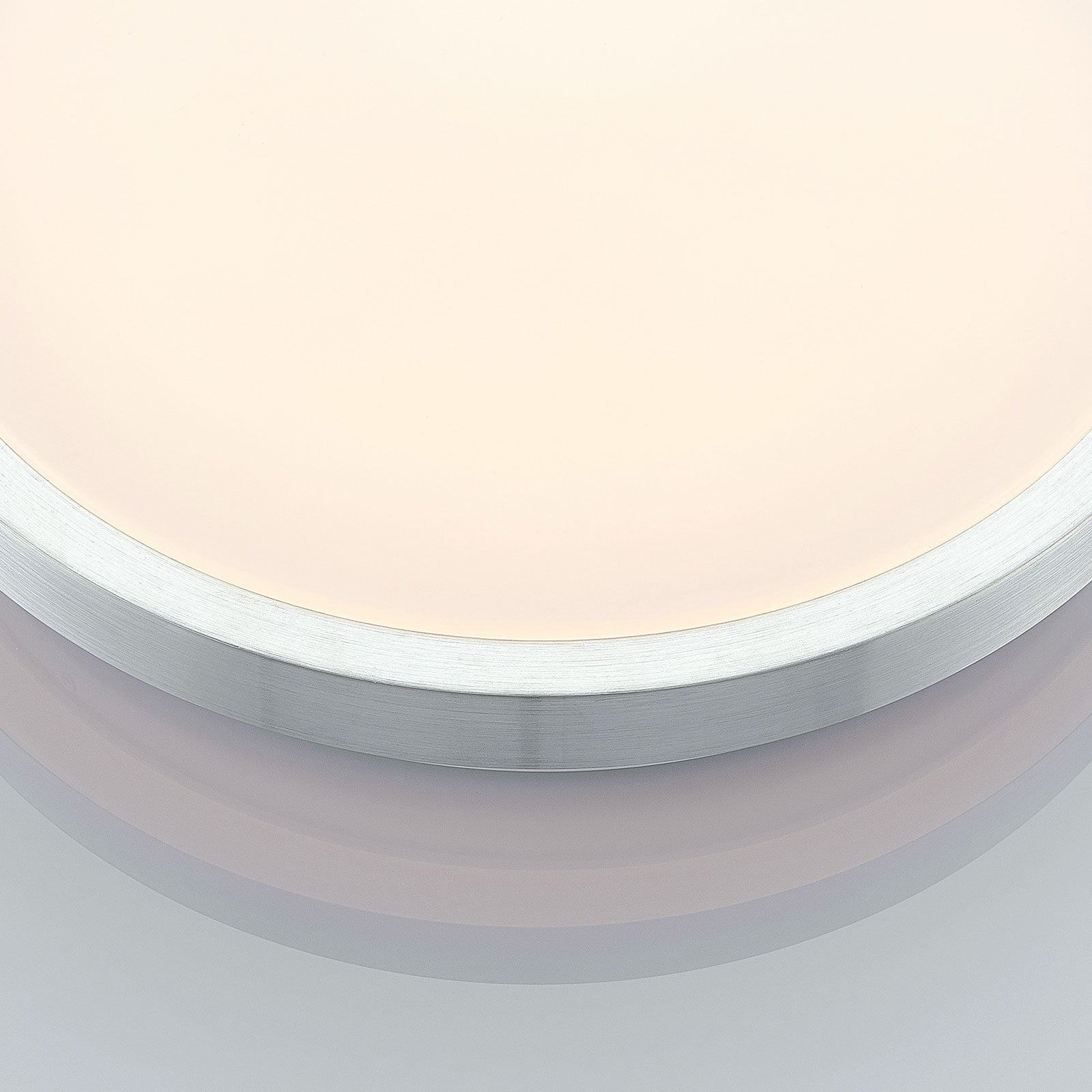 LED taklampe Emelie aluminium Ø35 cm sideprofil