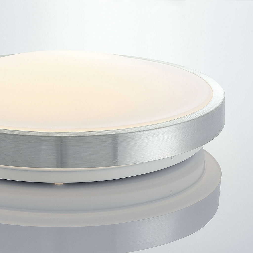 LED taklampe Emelie rund aluminium Ø42 cm varmhvit sidebilde