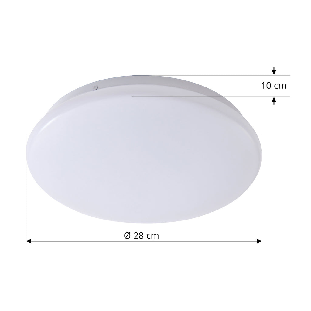 LED taklampe Emeryn CCT dimbar hvit Ø28 cm montert i rom