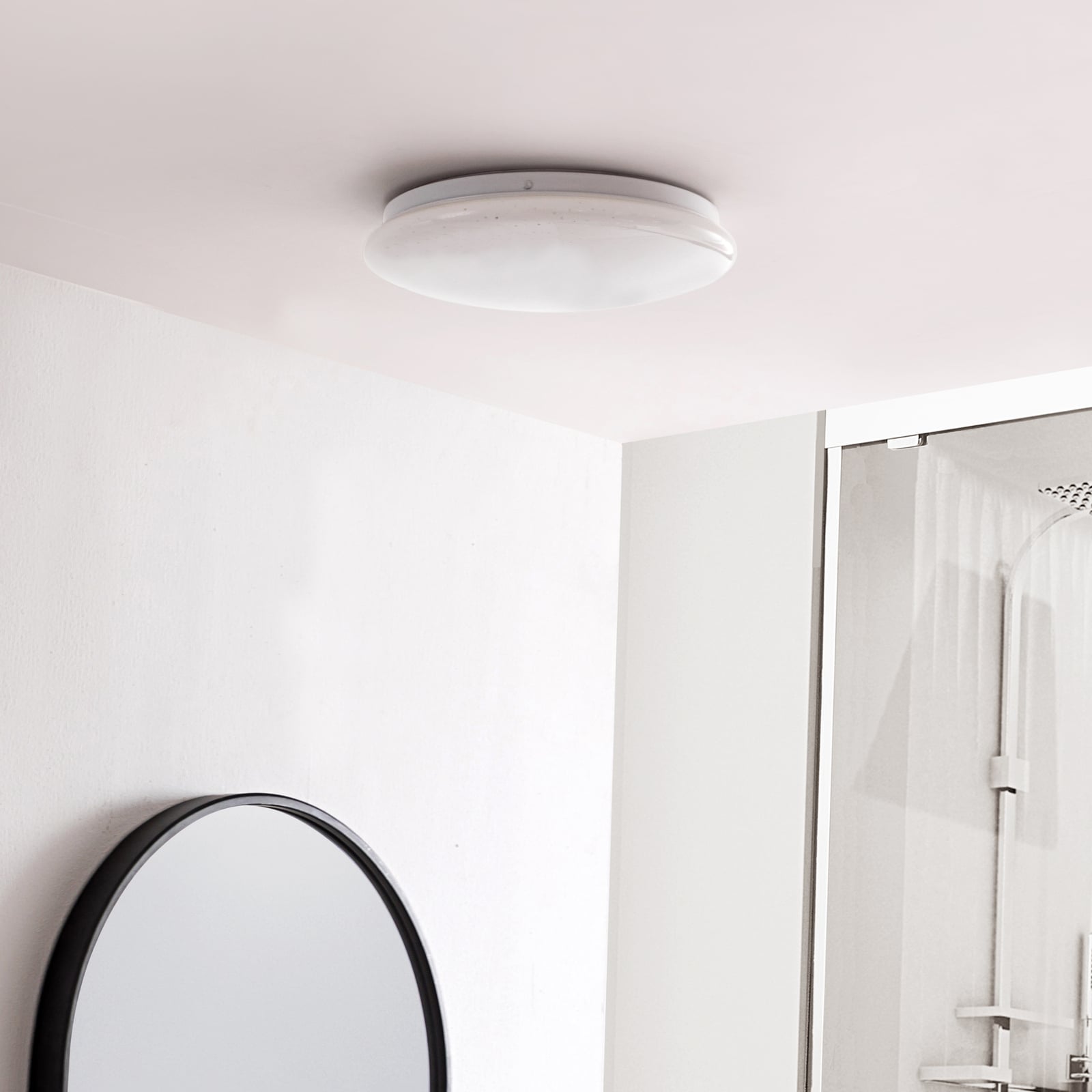 LED taklampe Emeryn hvit Ø28 cm bakside