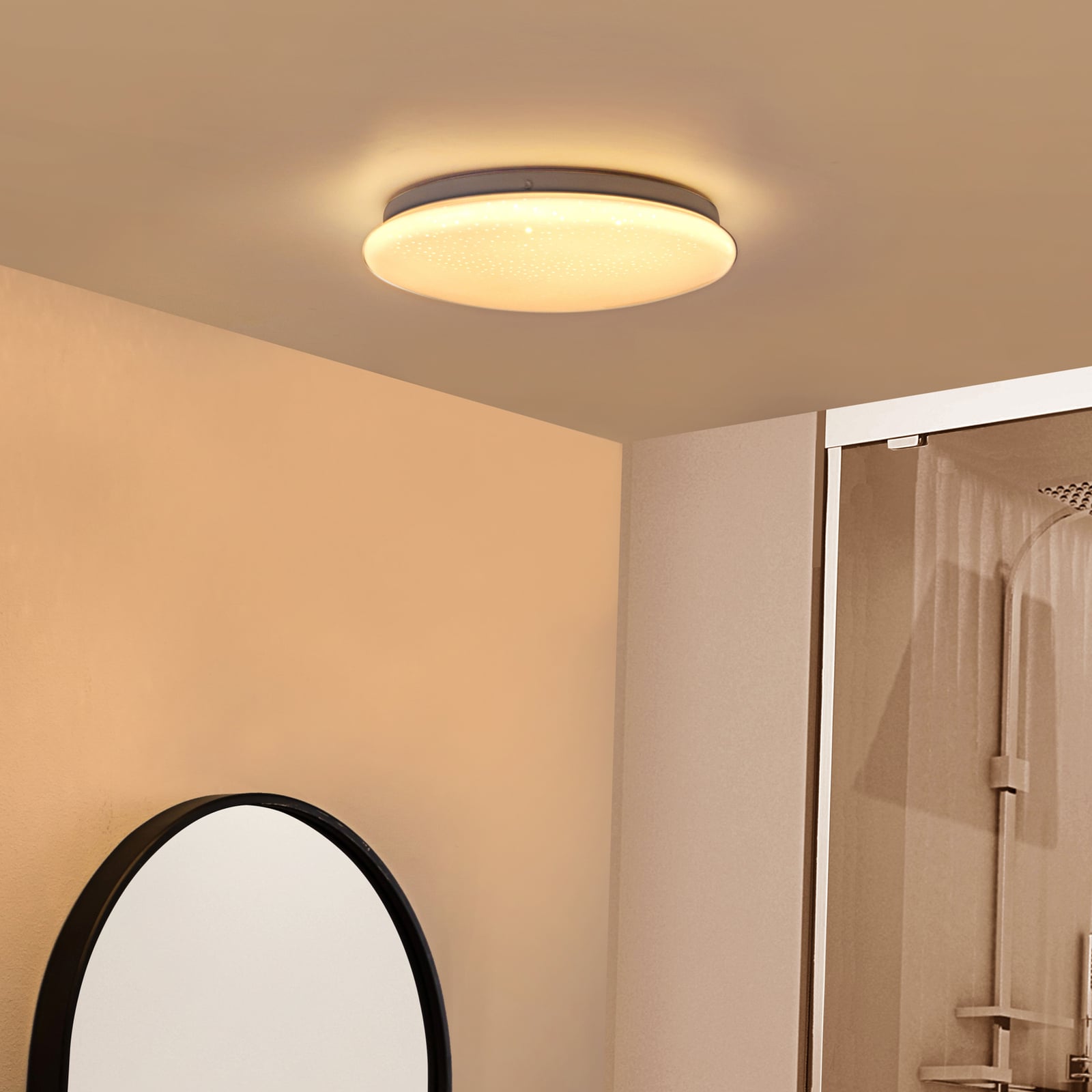 LED taklampe Emeryn hvit Ø28 cm foran