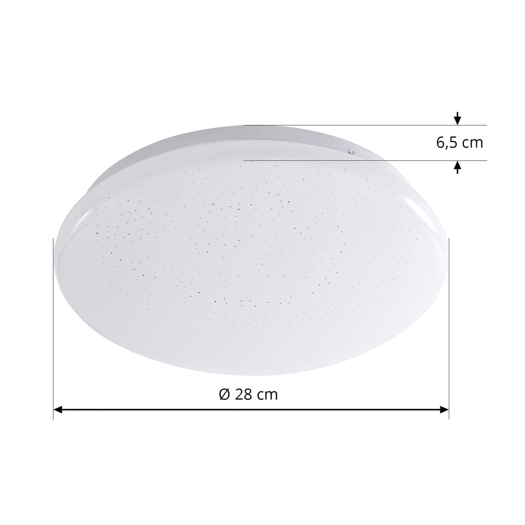 LED taklampe Emeryn hvit Ø28 cm montert i rom