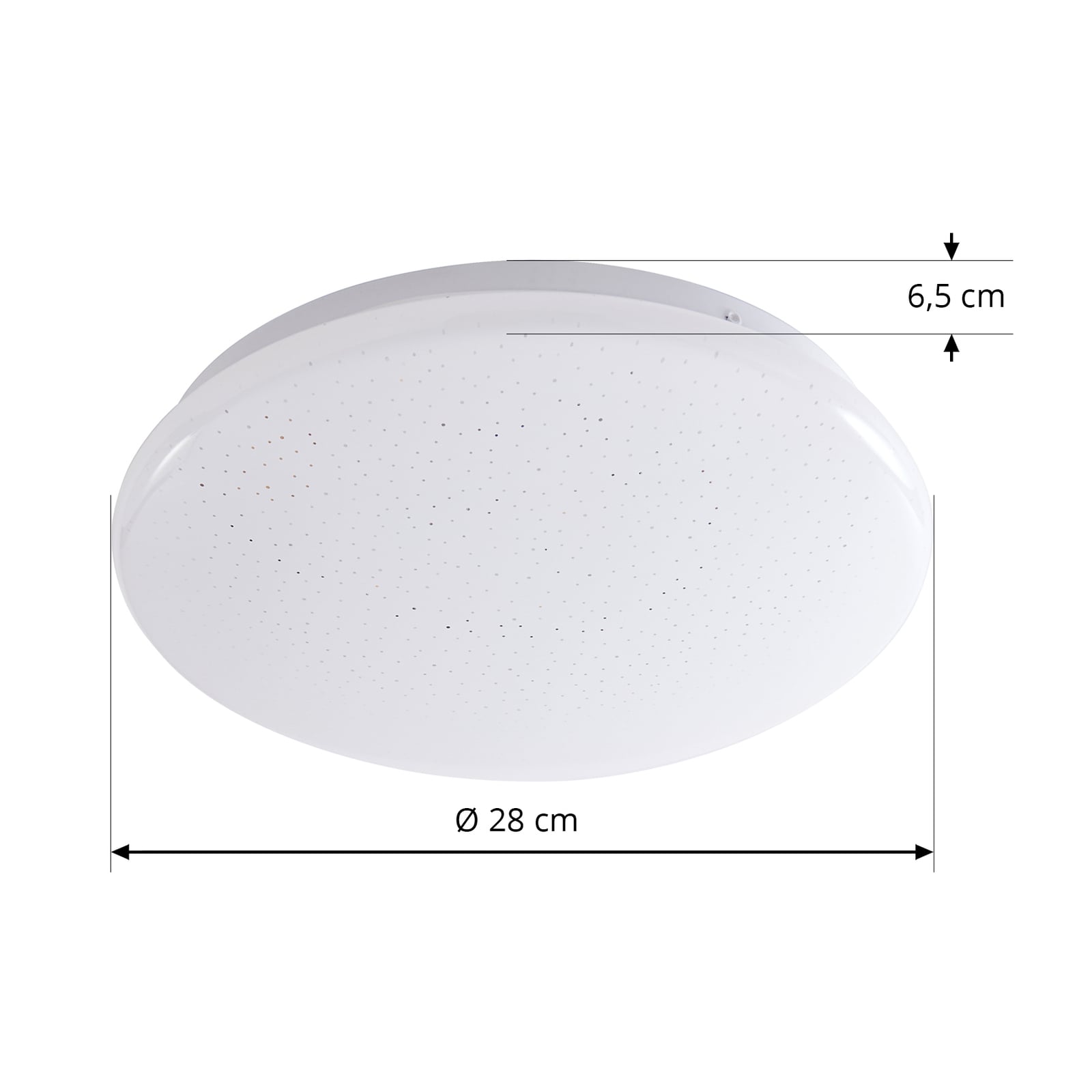 LED taklampe Emeryn hvit Ø28 cm montert i rom