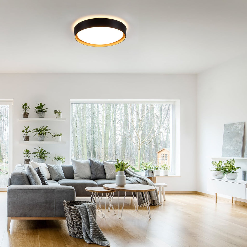 LED taklampe Emilia dimbar svart bakside