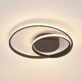 LED-taklampe Emisua svart dimbar CCT fjernkontroll forfra