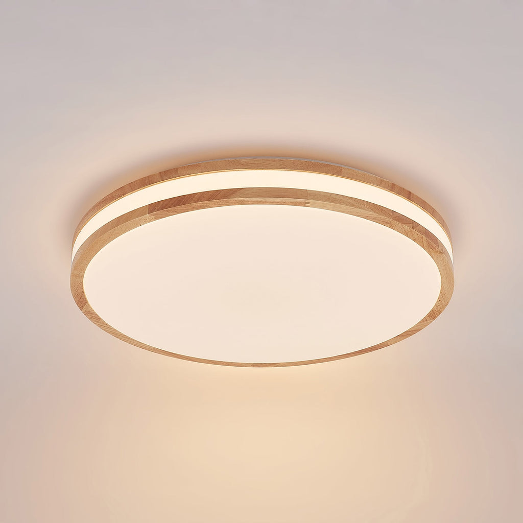 LED taklampe Emiva tre CCT dimbar med fjernkontroll montert i tak