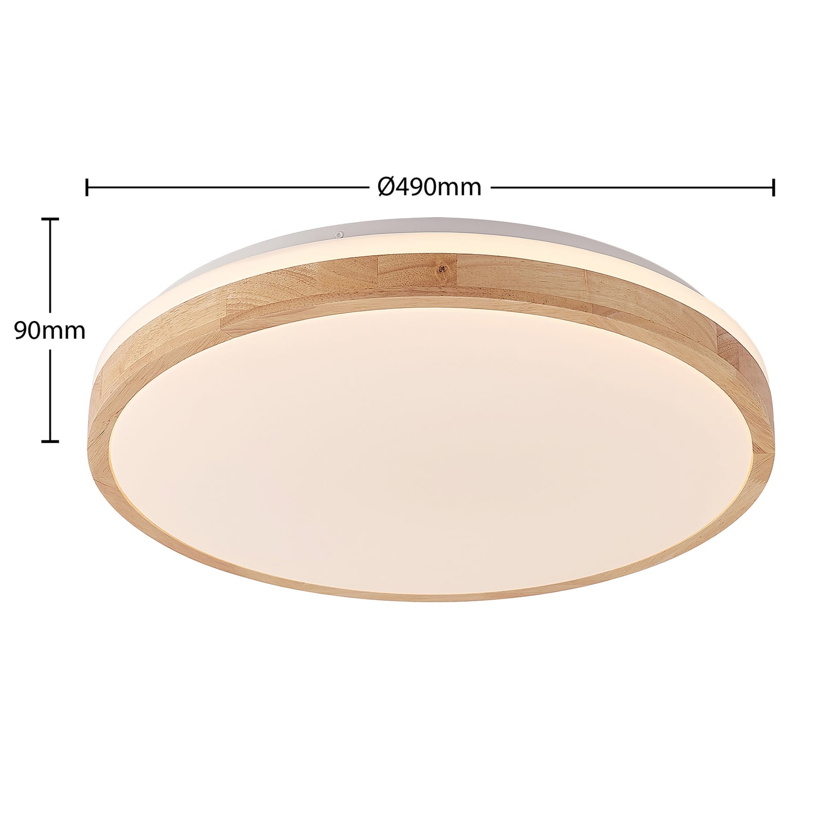 LED taklampe Emiva tre CCT dimbar med fjernkontroll fjernkontroll vist