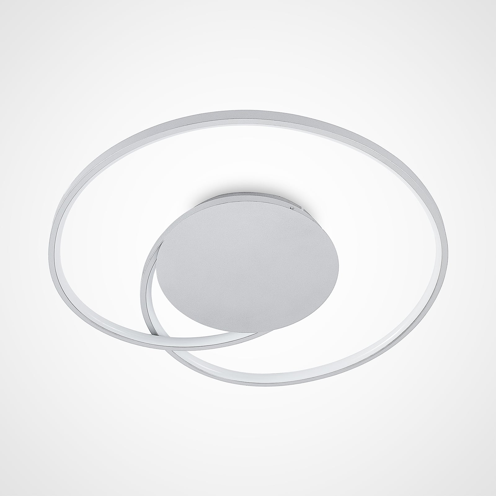 Nærbilde LED taklampe Enesa sølv Ø63 cm
