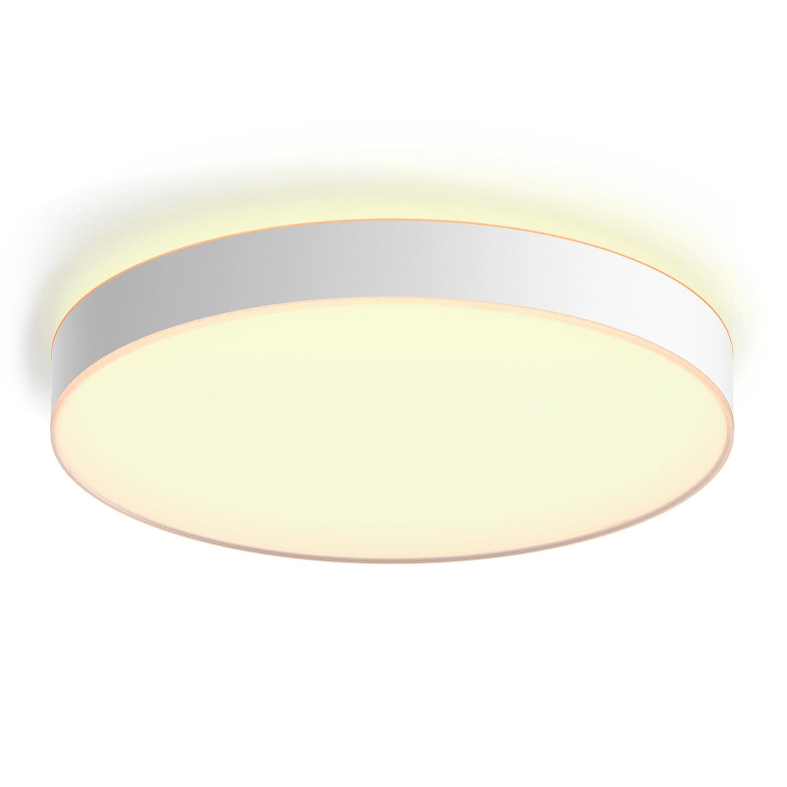 LED taklampe Enrave dimbar CCT Ø55 cm hvit Philips Hue montert i rom