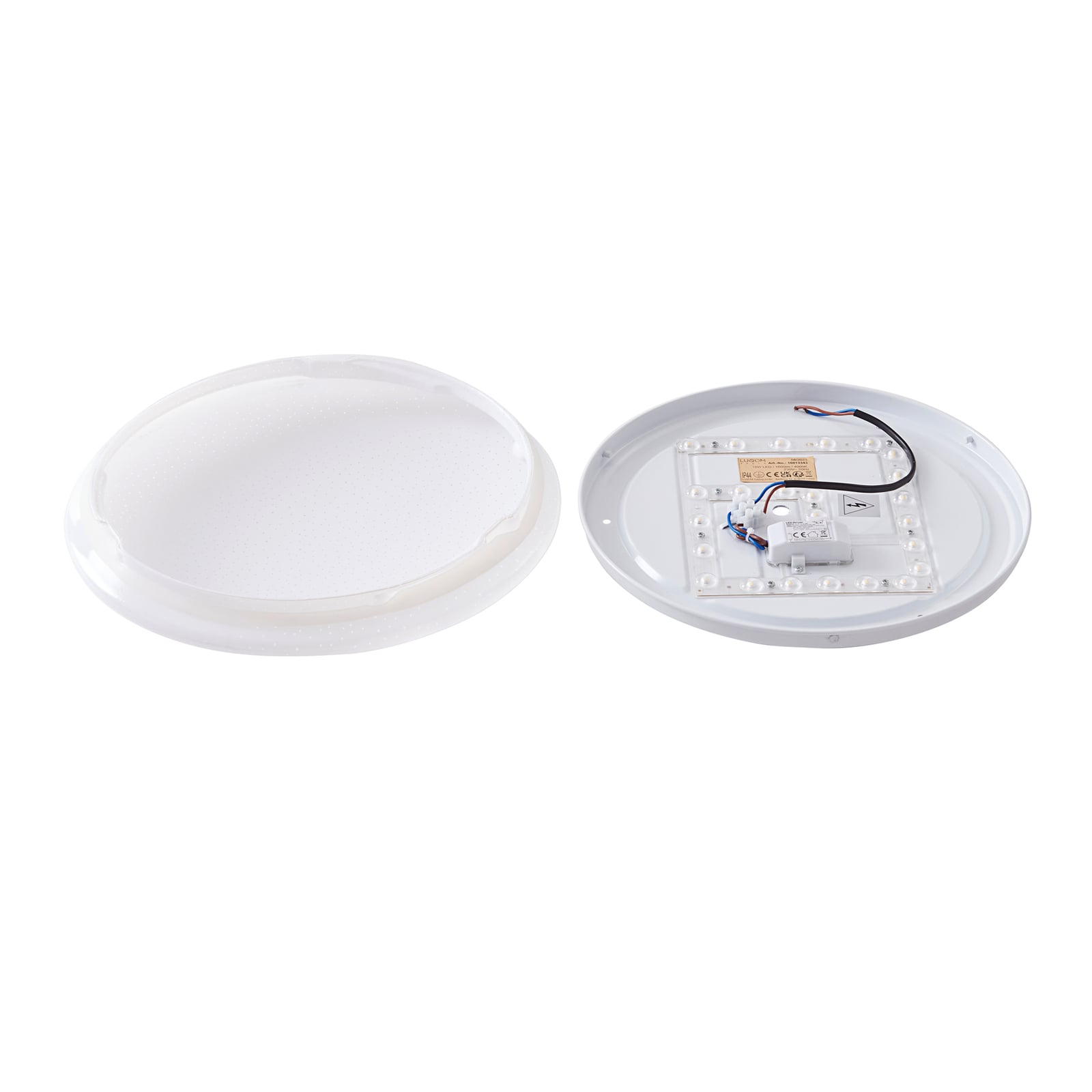 LED taklampe Eovi Ø33 cm hvit 4000K IP44 18W lysdetalj