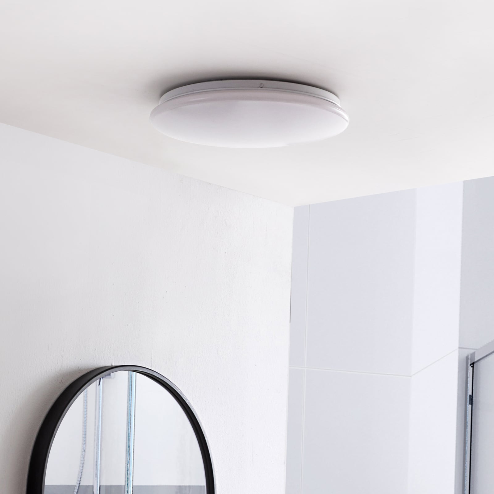LED taklampe Eovi rund hvit Ø33 cm bakside