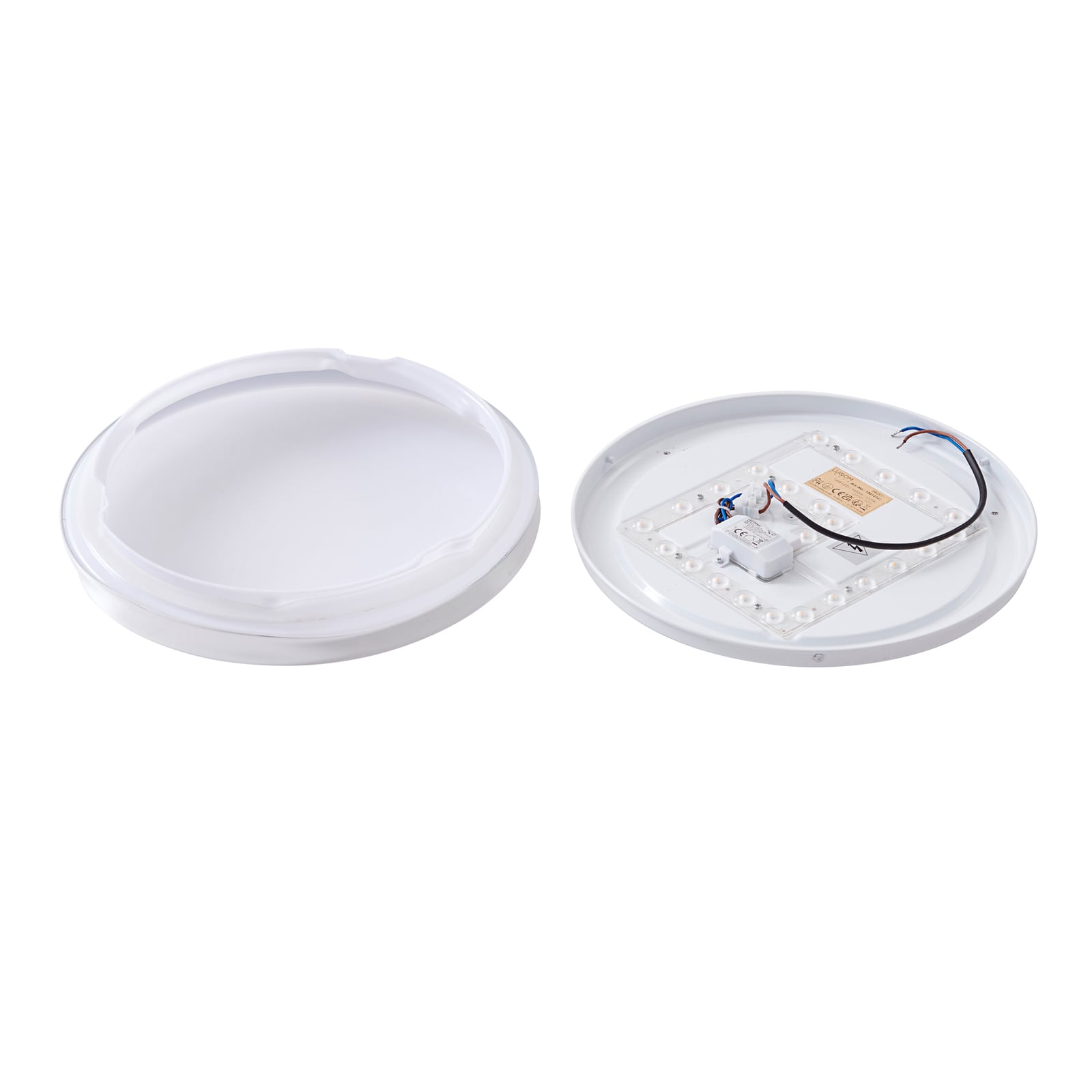 LED taklampe Eovi rund hvit Ø33 cm side