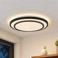 LED taklampe Essina svart dimbar CCT fjernkontroll forfra