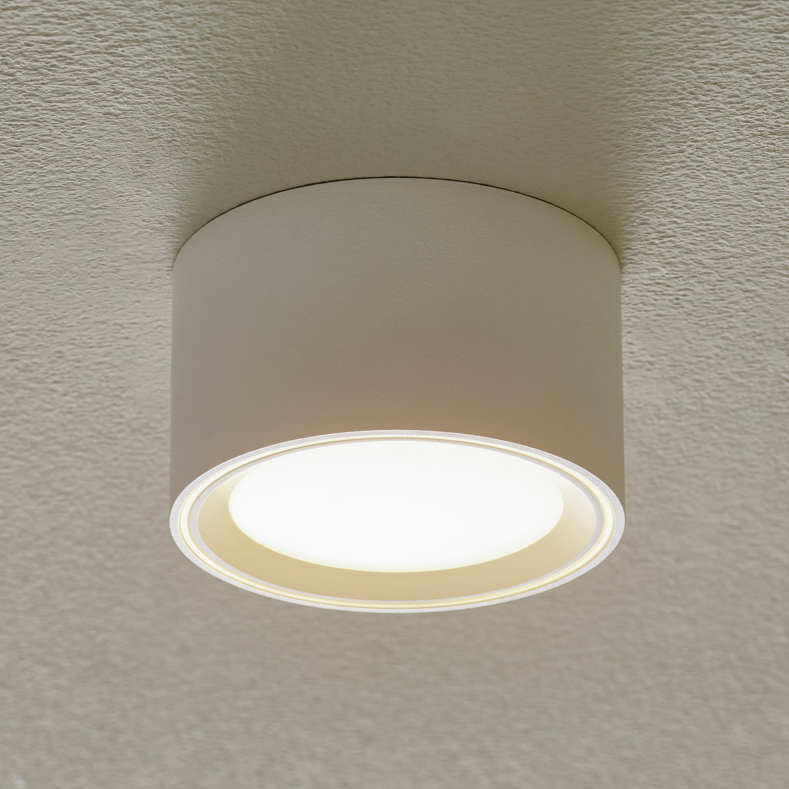 LED taklampe Fallon dimbar hvit Ø10 cm 2700K forfra