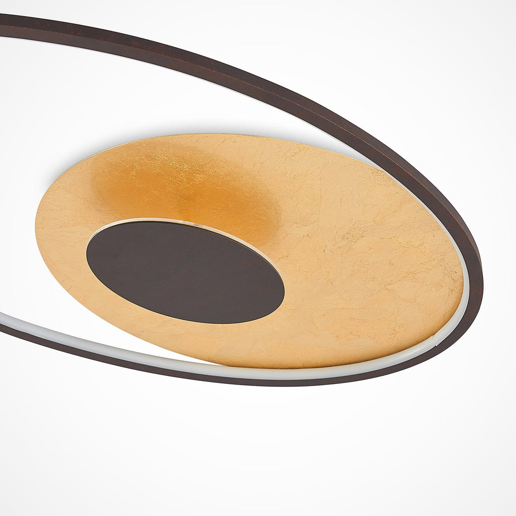 LED taklampe Feival dimbar rustfarget/gull med varme fargetoner