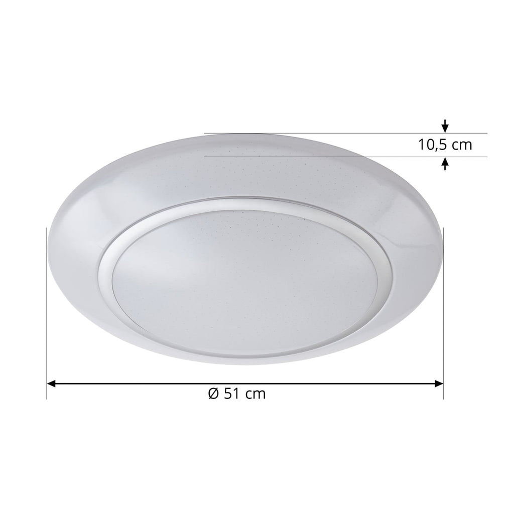 LED taklampe Felecina dimbar RGBW Ø50,5 cm montert i tak