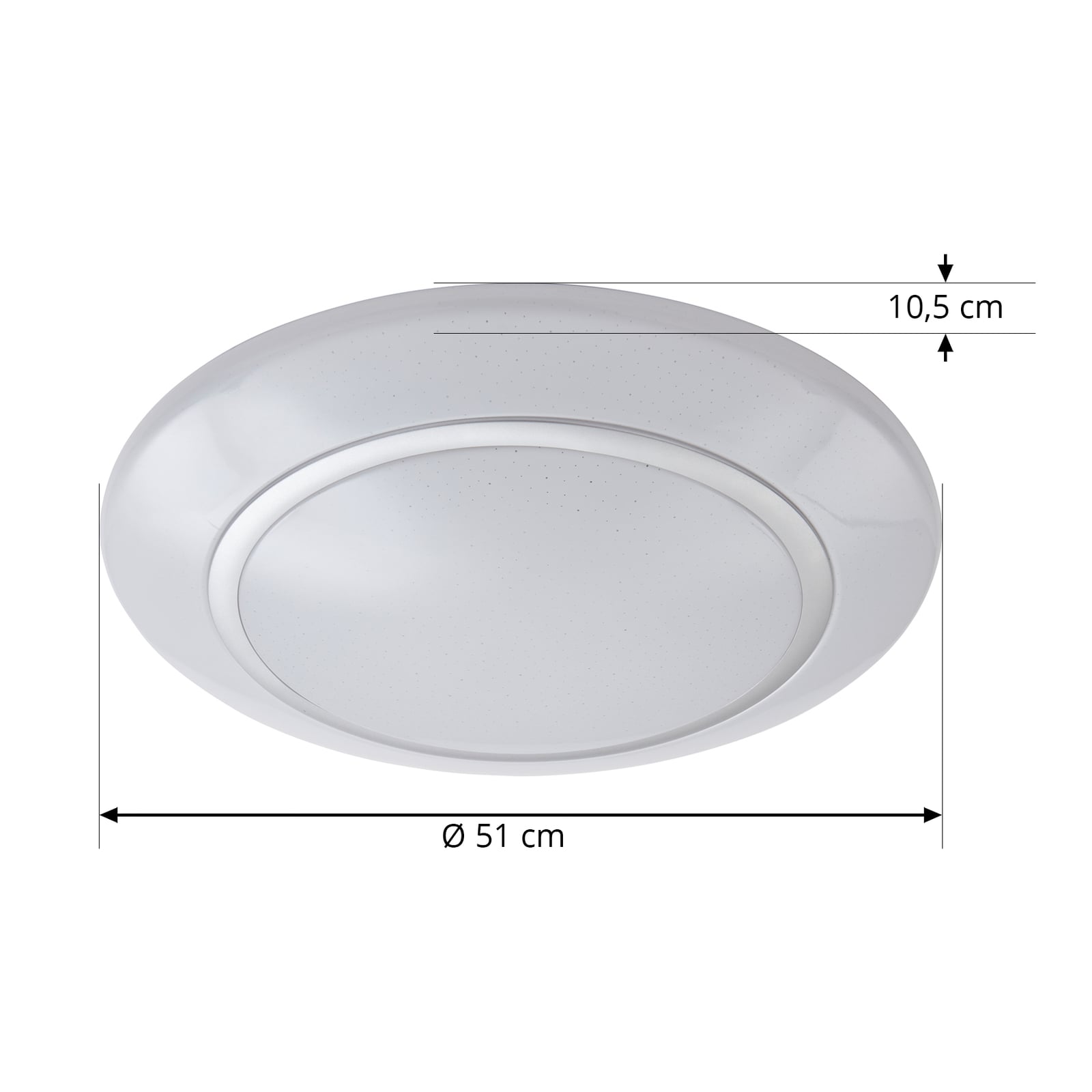 LED taklampe Felecina dimbar RGBW Ø50,5 cm montert i tak