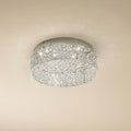 LED taklampe Felias krom glass forfra