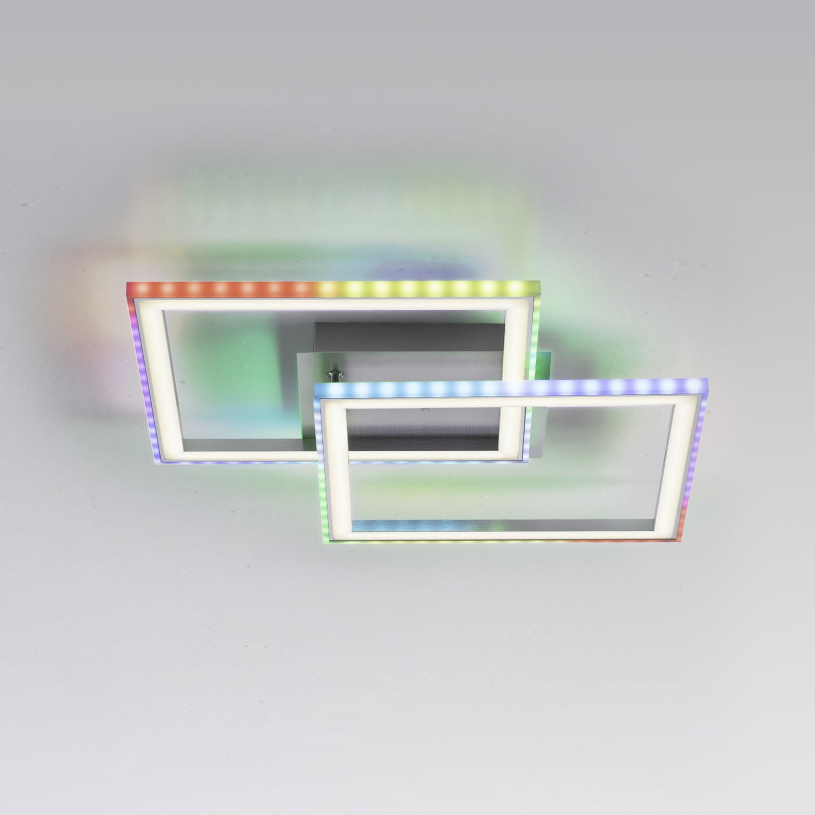 LED taklampe Felix60 dimbar CCT RGB 44,5x44,5 cm forfra