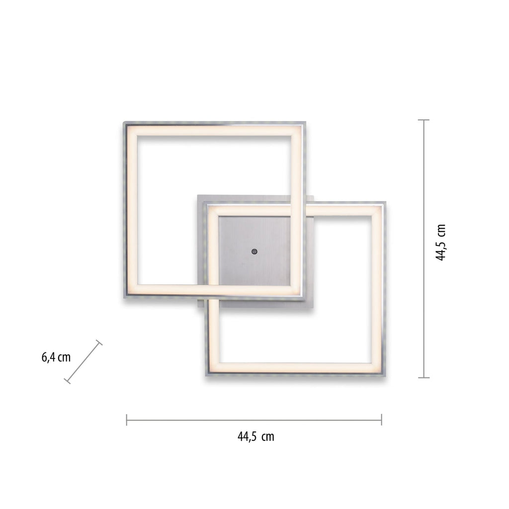 LED taklampe Felix60 dimbar CCT RGB 44,5x44,5 cm fjernkontroll