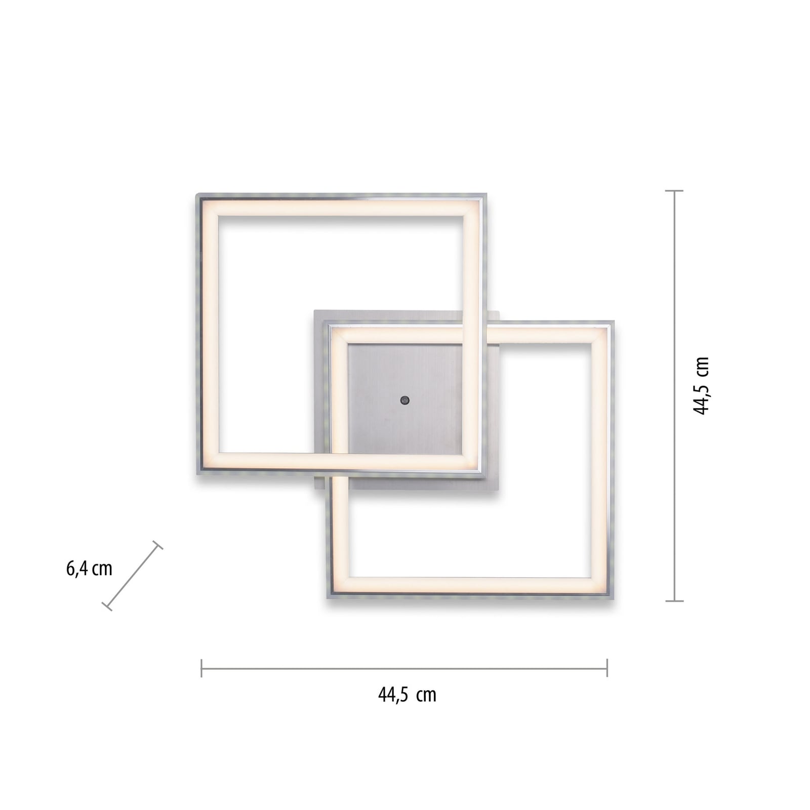 LED taklampe Felix60 dimbar CCT RGB 44,5x44,5 cm fjernkontroll