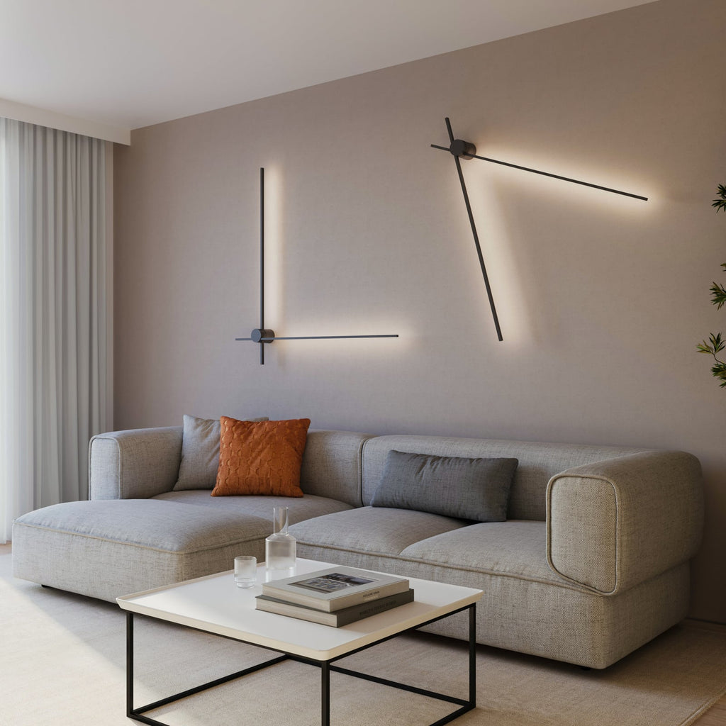 Detalj av roterbart lystelement på LED taklampe Fil Spin 1.0 svart dimbar 110 cm