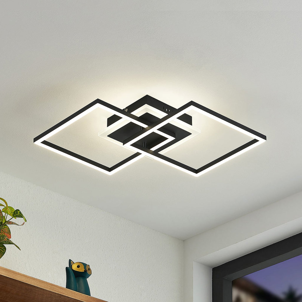 LED taklampe Fjardo dimbar svart CCT fjernkontroll detalj