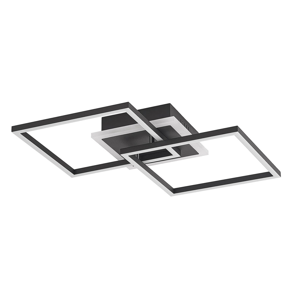 LED taklampe Fjardo dimbar svart CCT fjernkontroll montert i rom