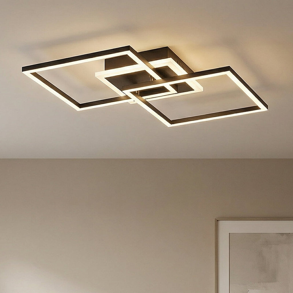 LED taklampe Fjardo dimbar svart CCT fjernkontroll fjernkontroll