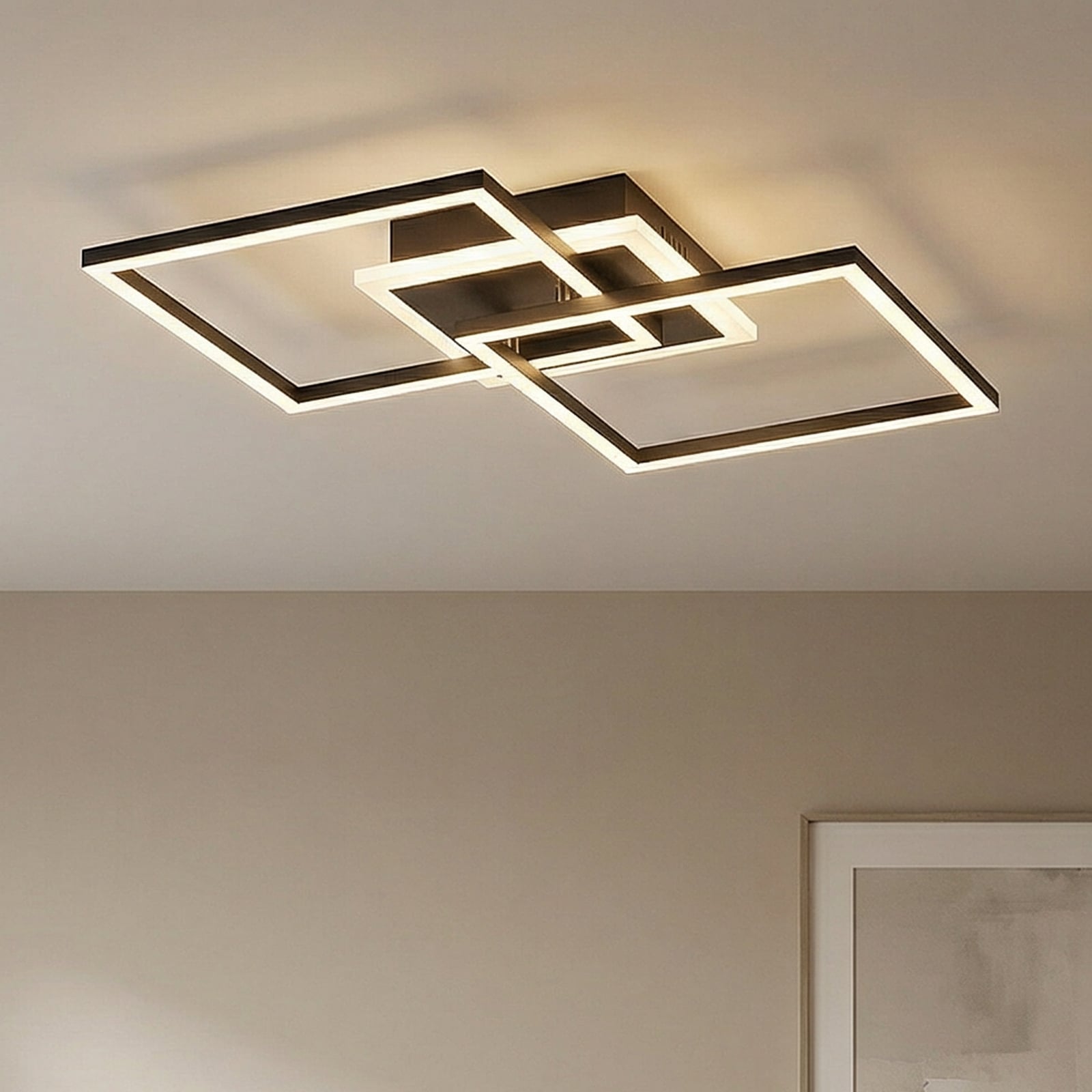 LED taklampe Fjardo dimbar svart CCT fjernkontroll fjernkontroll