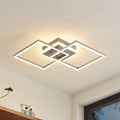LED taklampe Fjardo firkantet sølv CCT dimbar 27W forfra