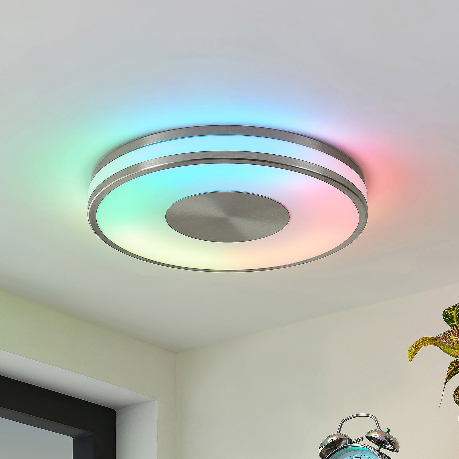 LED taklampe Fjella RGB CCT dimbar Ø36 cm bakside