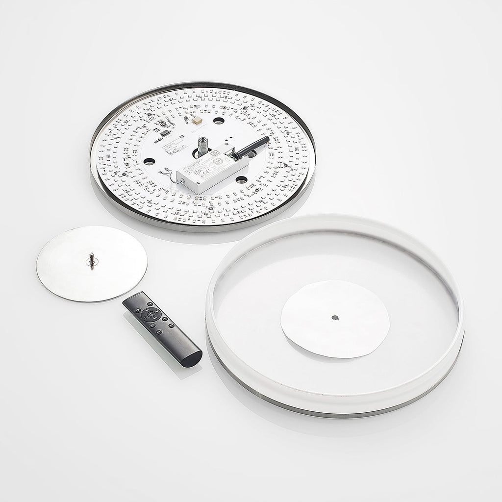 LED taklampe Fjella RGB CCT dimbar Ø36 cm sideprofil