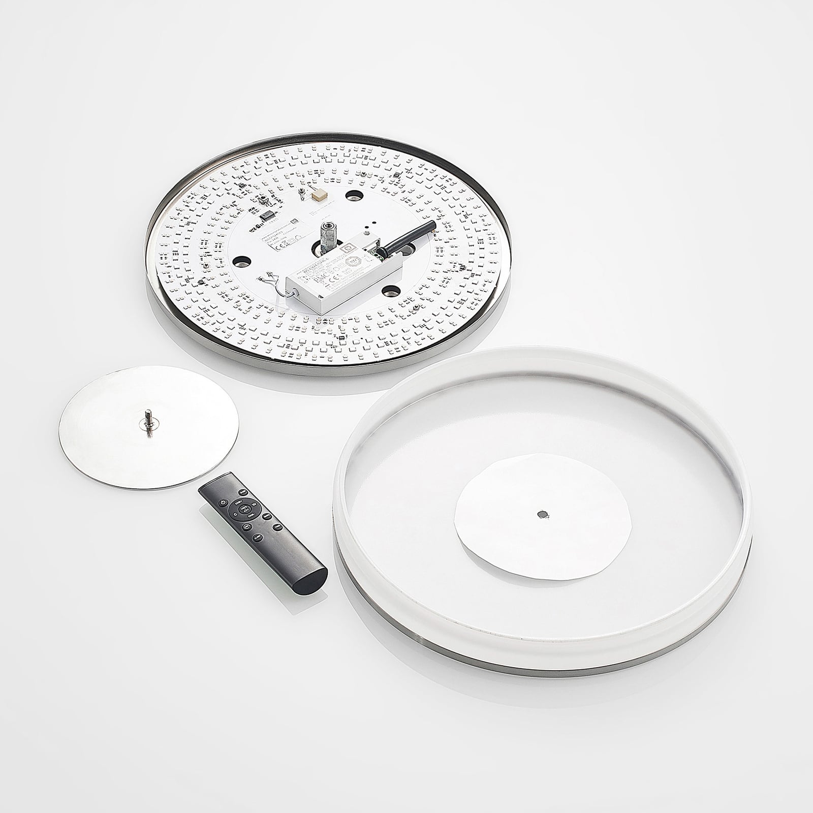LED taklampe Fjella RGB CCT dimbar Ø36 cm sideprofil