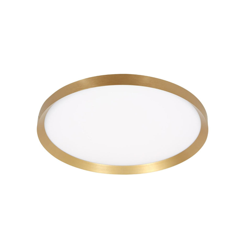 LED taklampe Flady dimbar gullfarget Ø50 cm forfra