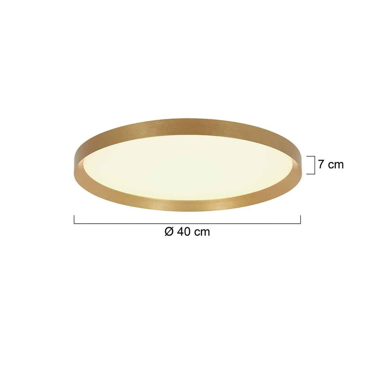 LED taklampe Flady gullfarget dimbar bakside