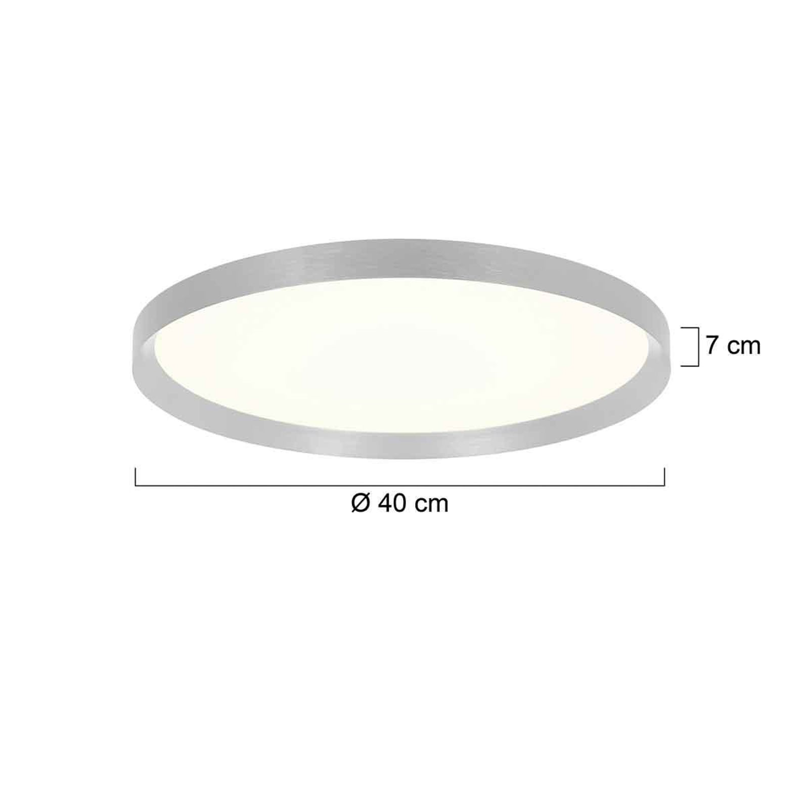 LED taklampe Flady stål Ø40 cm dimbar direkte/indirekte montert i rom